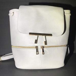 Light Grey Backpack Purse Adjustable Straps